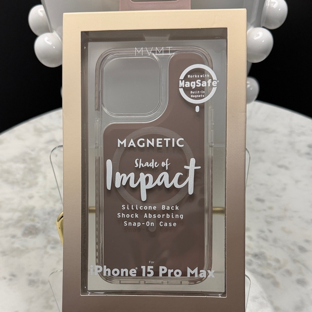 MVMT Magnetic Silicone Case for iPhone 15 Pro Max - Brown